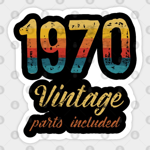 Vintage 1970 Retro 50th birthday Gift Sticker by Scar